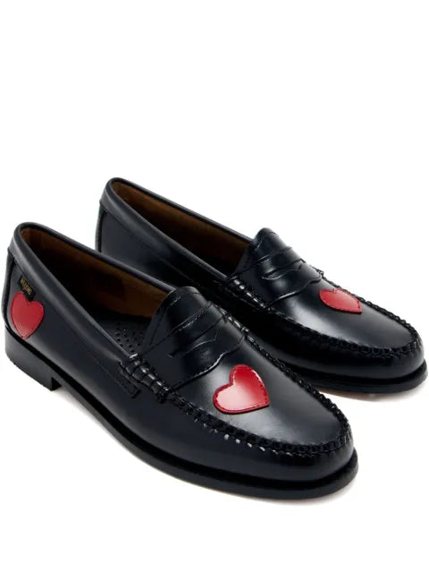G.H.Bass Weejuns Penny Love loafers in red & black leather