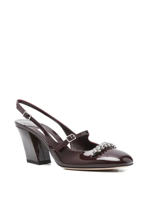 Jimmy Choo 70mm Belinda crystal-embellished slingback pumps