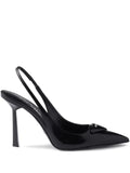 Prada brushed leather slingback pumps