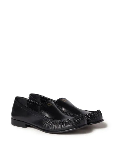 Miu Miu embossed-logo loafers