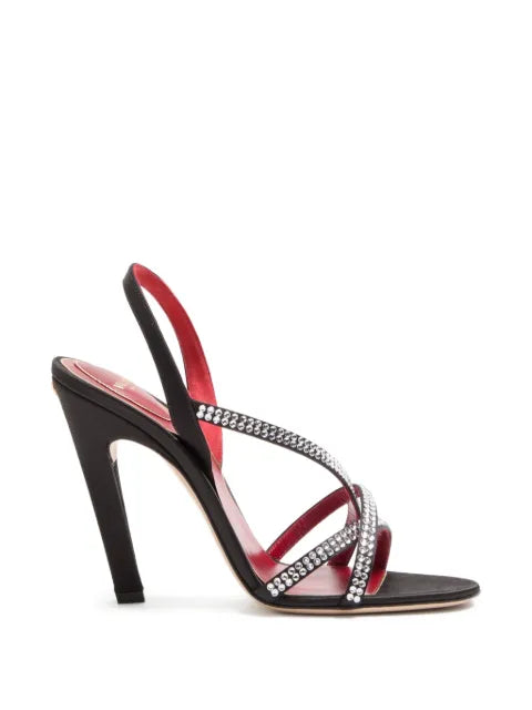 Valentino Garavani Dans Le Foyer satin sandals with crystals 105mm