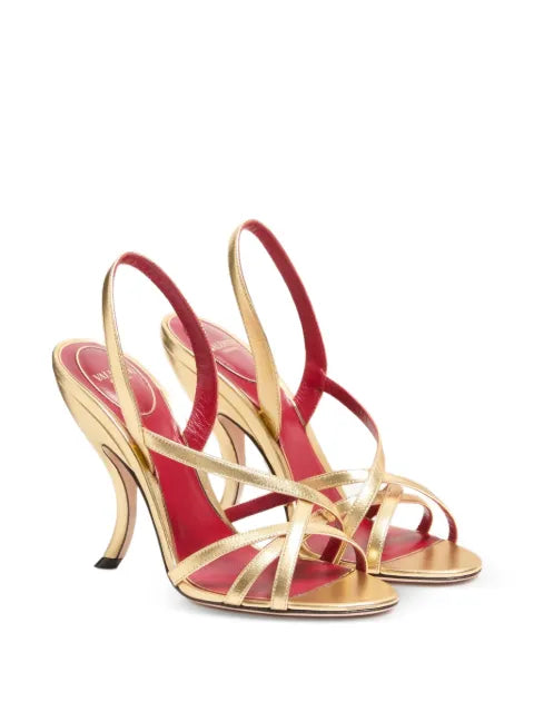 Valentino Garavani Fetishique sandals in laminated nappa 105mm