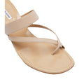 Manolo Blahnik Susaflat Leather Thong Sandals - Nude