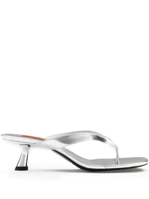 Simon Miller Beep thong in silver sandals