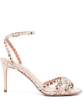 Aquazzura 90mm Tequila embellished scalloped-edge sandals