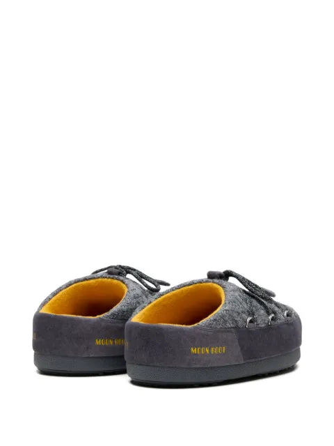 Moon Boot x Guest In Residence EVX grey knit mules
