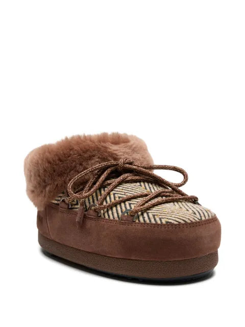 Moon Boot x Guest In Residence EVX Chalet Cocoa fur mules