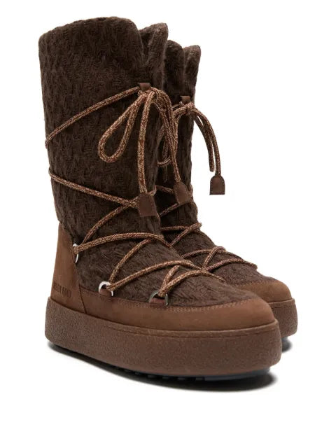 Moon Boot knit lace-up boots