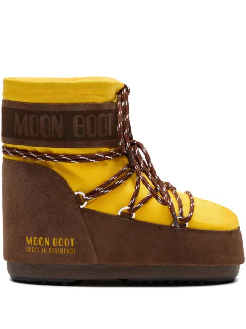 Moon Boot x Guest In Residence Icon Low nylon sunflower & cocoa boots