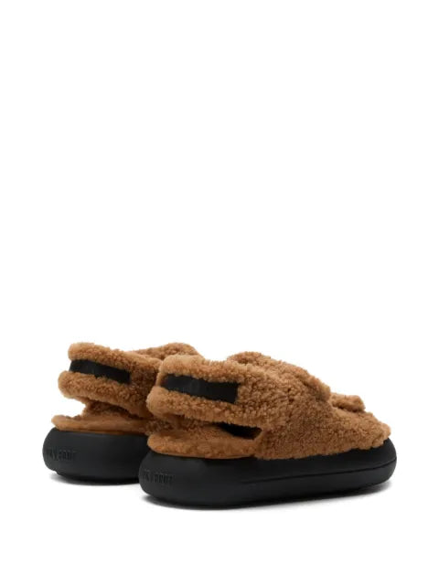 Moon Boot shearling touch-strap sandals