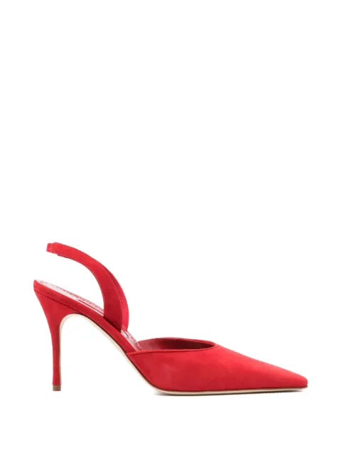 Manolo Blahnik Borelapla suede slingback pumps