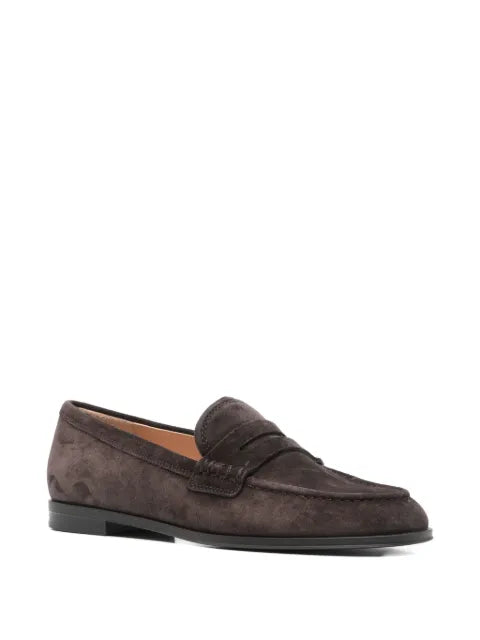 Gianvito Rossi Georgie penny-strap suede loafers