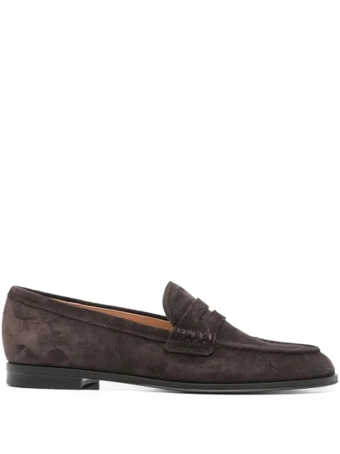 Gianvito Rossi Georgie penny-strap suede loafers