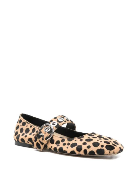 Aeyde Uma leopard-print Mary-Janes ballerina