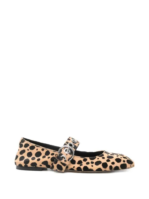 Aeyde Uma leopard-print Mary-Janes ballerina