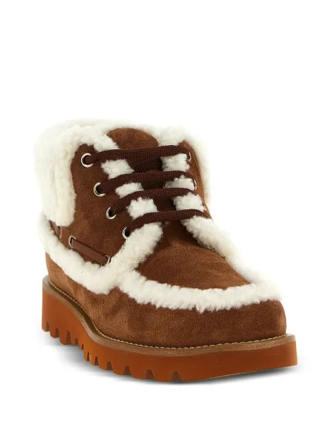 Valentino Garavani VLogo-detail lace-up leather boots