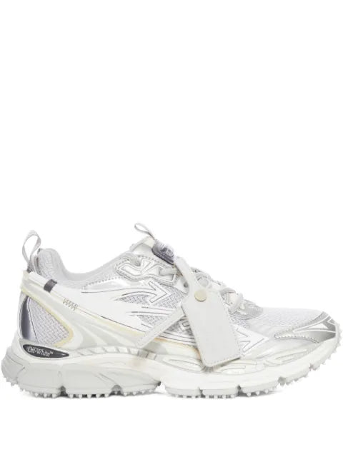 Off-White leather-tag lace-up sneakers