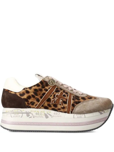 Premiata Beth 7741 leopard-print platform sneakers