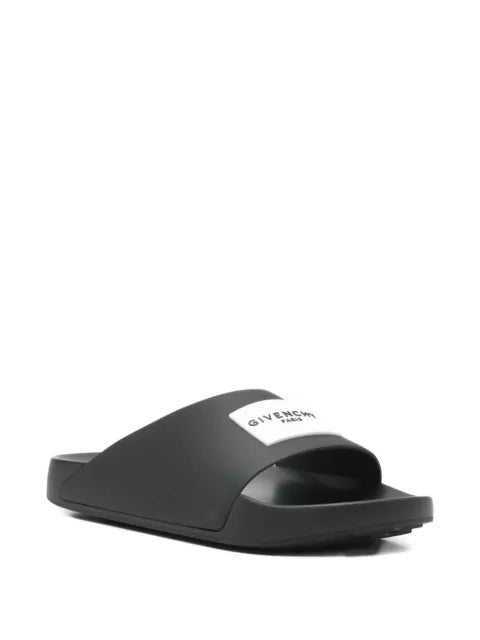Givenchy label slide mules in rubber