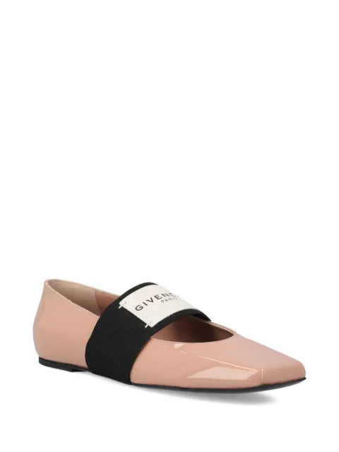 Givenchy sliced square ballerinas in patent leather