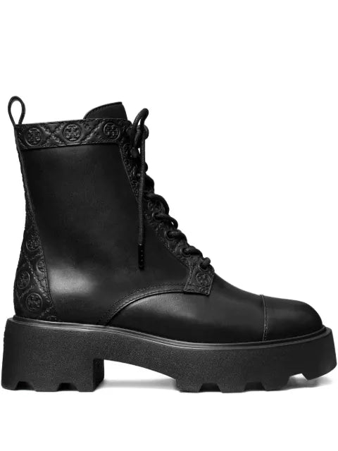 Tory Burch monogram-detail lug-sole ankle boots