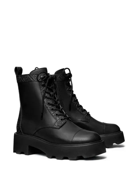 Tory Burch monogram-detail lug-sole ankle boots