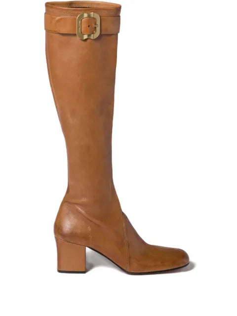 Miu Miu nappa leather boots with buckle