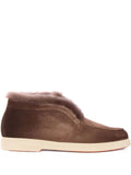 Santoni fur-trimmed suede boots
