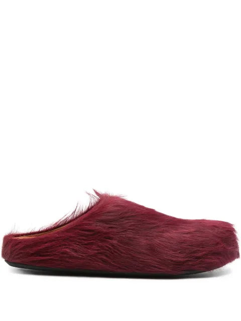Marni long-hair calfskin Fussbett sabots