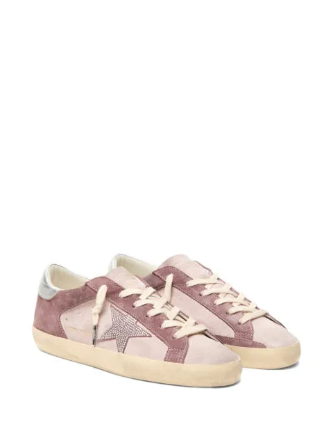 Golden Goose Super-star suede crystal glitter sneakers