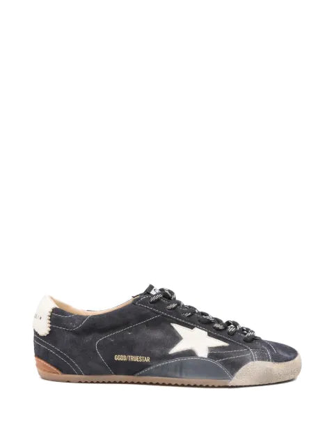 Golden Goose True-Star trainers in dark blue suede with white nappa leather star and heels tab