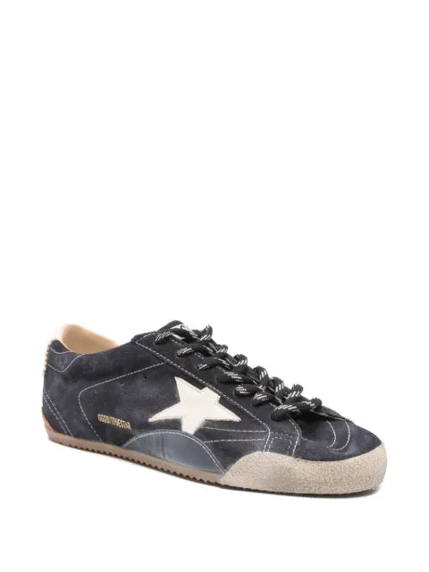 Golden Goose True-Star trainers in dark blue suede with white nappa leather star and heels tab