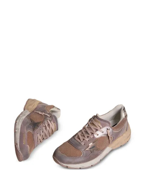 Golden Goose Dad-Star trainers in lilac suede and mesh with laminated leather star and heels tab