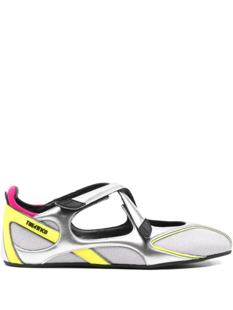 The Attico Floor 01 holographic ballet flats