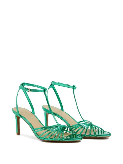12 STOREEZ 70mm metallic-leather sandals