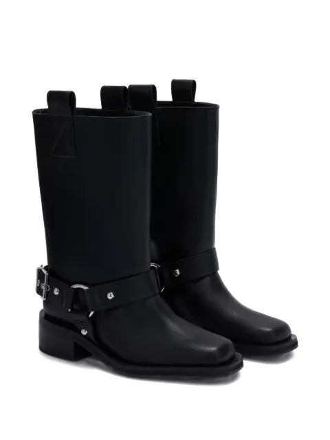 GANNI buckle-detail suede boots