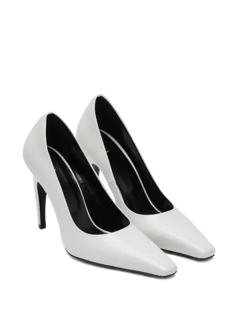 Jude Fame pumps in white brushed leather