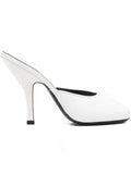 Jude Date mules in white creased leather