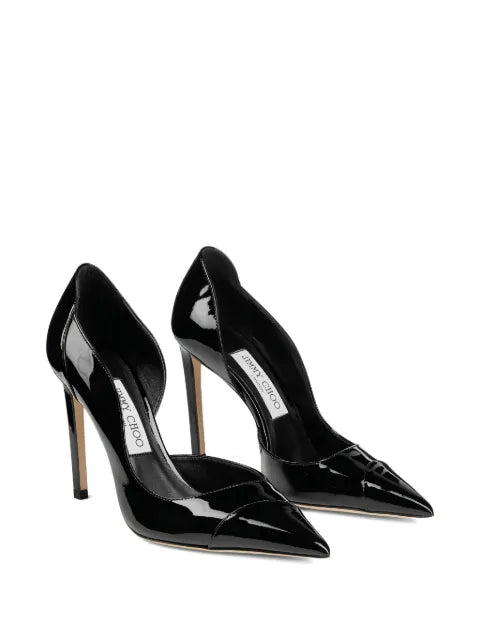 Jimmy Choo Brigitte 100 black patent leather pumps