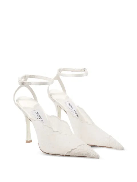 Jimmy Choo Faiz 100 ankle-strap lace pumps