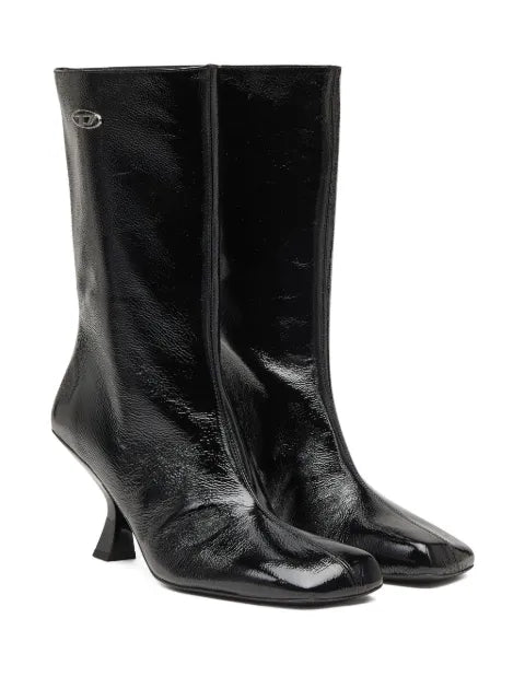 Diesel D-Amber square-toe sculptural-heel boots