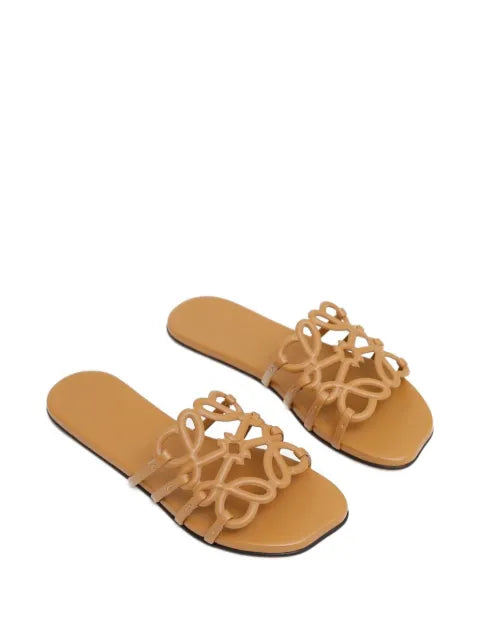 LOEWE Petal Anagram slide in calfskin