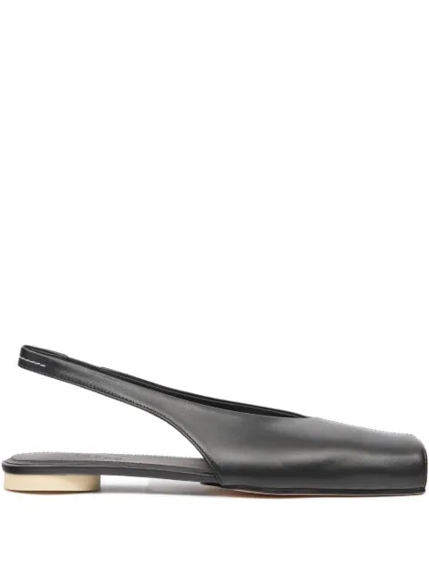 MM6 Maison Margiela square-toe slingback flat pumps