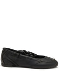 Diesel D-Mile - lace-up ballerina flats in leather and mesh
