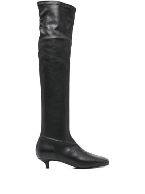 TOTEME Day nappa knee-high boots black
