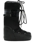 Moon Boot Icon Glance black satin boots