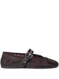 Miu Miu mesh fabric ballerinas