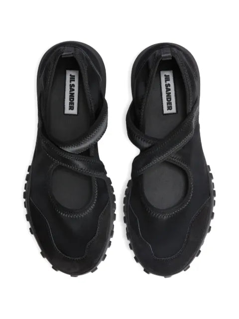 Jil Sander Moon cross-over sneakerinas