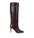 Paris Texas Croc-Embossed Leather Knee-High Boots 85