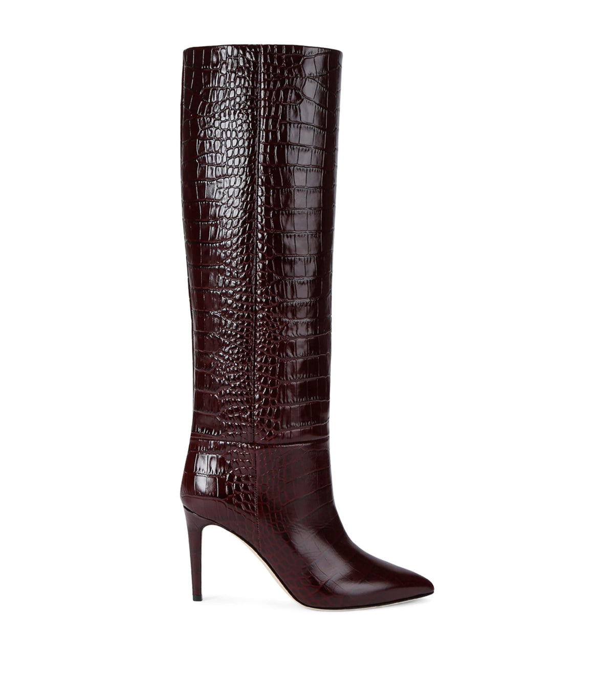 Paris Texas Croc-Embossed Leather Knee-High Boots 85